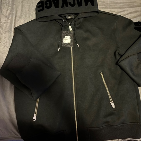 MACKAGE KRYS black zip up hoodie XXL - Picture 3 of 4